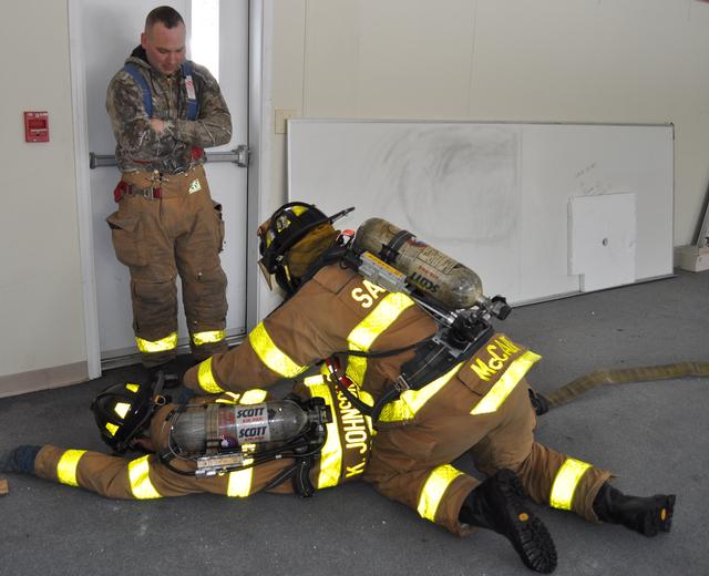 Firefighter survival drill