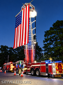 Ladder 9 lights up the sky to honor those who made the ultimate sacrifice