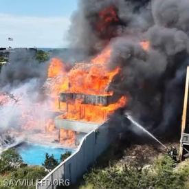 Battling along fellow Fire Departments to contain the blaze!